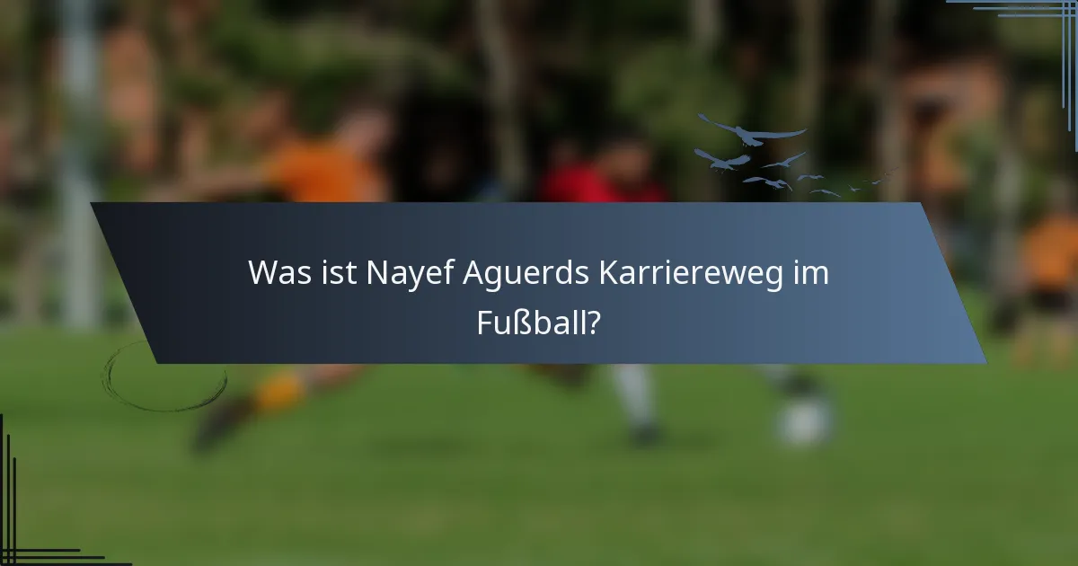 Was ist Nayef Aguerds Karriereweg im Fußball?