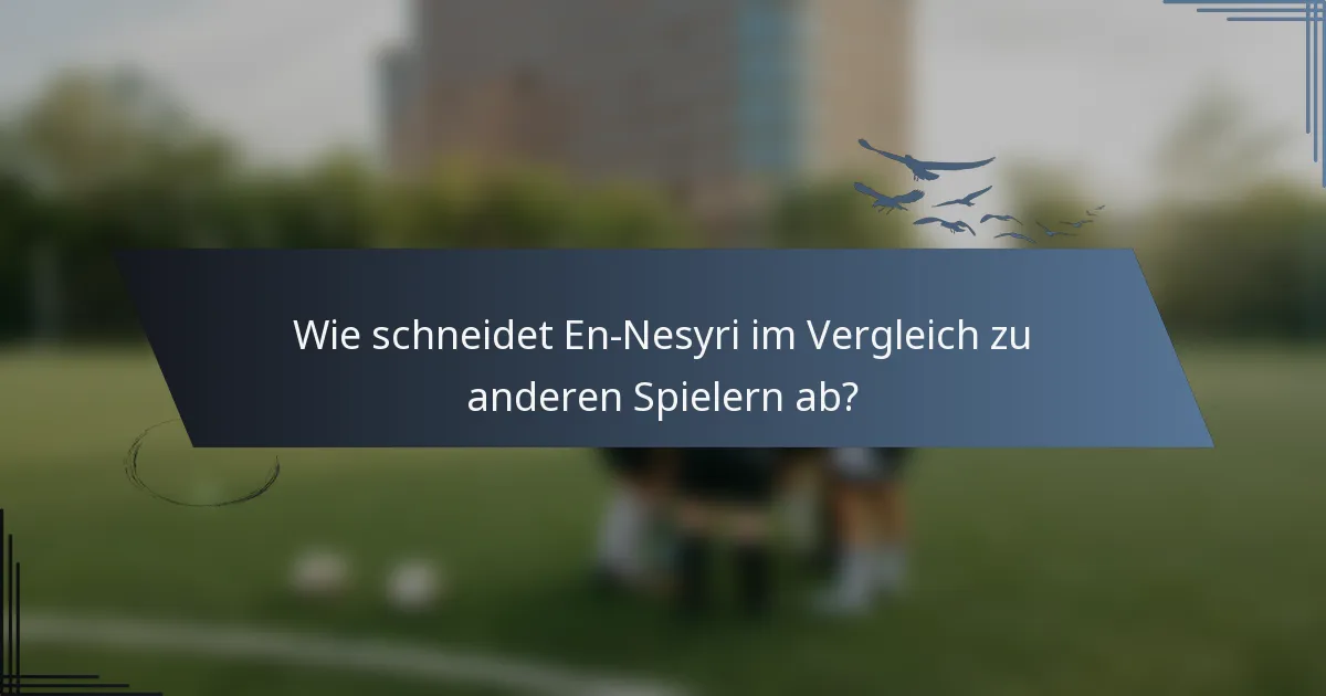 Wie schneidet En-Nesyri im Vergleich zu anderen Spielern ab?